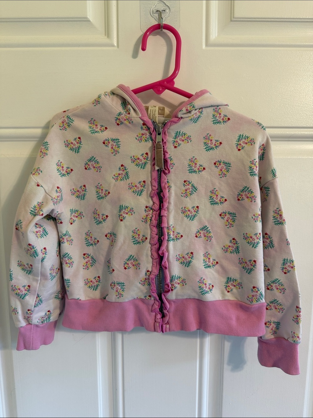 Matilda Jane Light Pink Floral Ruffle Hoodie